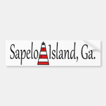 Adhésif pour pare-chocs d'île de Sapelo Adhésif Pour Voiture