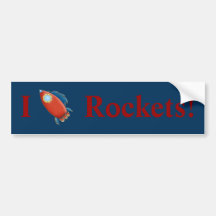 Adhésif pour pare-chocs rouge mignon de Rocket Autocollants Pour Voiture