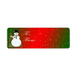 Adhesive Snowman Gift Tags Return Address Labels