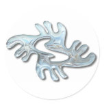 Adinkra-peace-glass Round Stickers