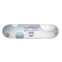 ¡Adiós! America Flag Colours Pop Art Custom Skateboard
