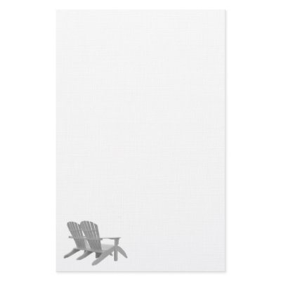 Adirondack Chairs Linen Paper Custom Stationery by DesignedByJill