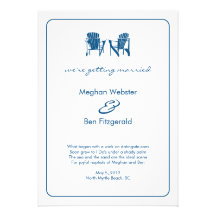 Adirondack Chairs Wedding Announcement Uitnodiging