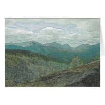 Adirondack Mountain Peaks Panorama Greeting Card