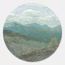 Adirondack Mountain Peaks Panorama Stickers