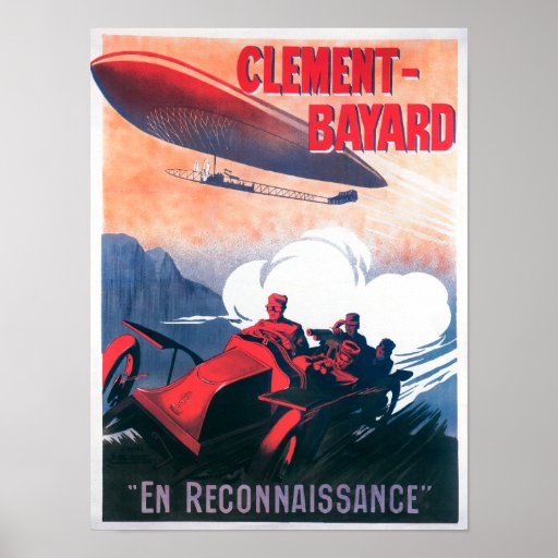 Adjudant Vincenot WWI Airship Promotional Poster