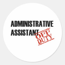 Admin Assist Light Round Stickers