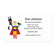 Administrative Professional Super Hero (Blonde) Bu Business Cards