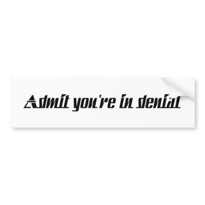 admityouareindenial bumper stickers by kathleancarlos