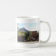 Adobe Building with Trees Coffee Mug