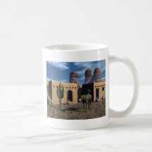 Adobe Dwellings and Burro Mug