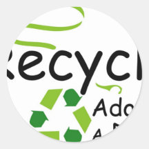 Adopt A Dog Round Stickers