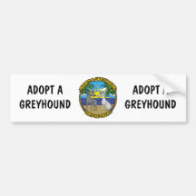 ADOPT A GREYHOUND THEY'RE GREAT BUMPER STICKER