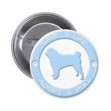 Adopt a Pug Button