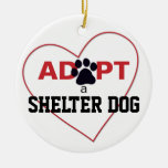 Adopt a Shelter Dog Christmas Tree Ornament