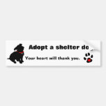 Adopt A Shelter Dog Design Bumper Stickers