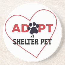 Adopt a Shelter Pet Beverage Coaster
