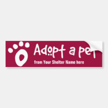 Adopt a Shelter Pet Bumper Stickers