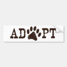 Adopt an animal bumper stickers