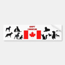 ADOPT CANADIAN Bumper Sticker