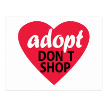 Adopt Dont Shop Postcards
