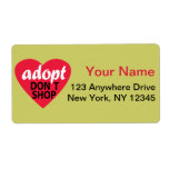 Adopt Dont Shop Shipping Label