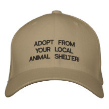 ADOPT FROM YOUR LOCAL ANIMAL SHELTER! EMBROIDERED HAT