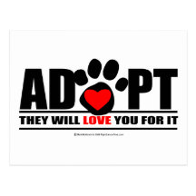 Adopt Pawprint Postcards