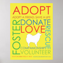 Adopt Poster Yellow
