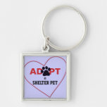 Adoptez un animal familier d'abri porte-clé