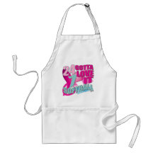 Adorable 24 7 Peace Love Girls Softball Design Aprons