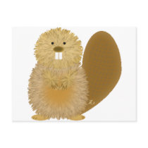 Adorable Animal Drawings: Beaver Postcards