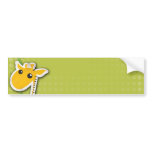 adorable baby giraffe background bumper sticker