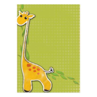adorable baby giraffe background business card by secret_corner