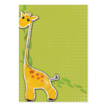 adorable baby giraffe background business card