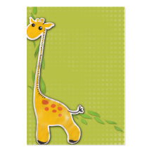 adorable baby giraffe background business card