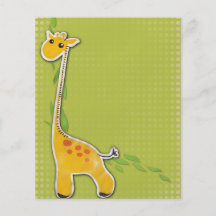 adorable baby giraffe background custom flyer