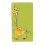 adorable baby giraffe background shipping label