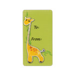 adorable baby giraffe background personalized address label