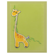 adorable baby giraffe background personalized letterhead