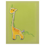 adorable baby giraffe background letterhead
