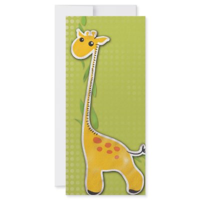 adorable baby giraffe background personalized rack card by secret_corner