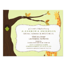 Adorable Baby Tree Baby Shower Invitation (sage)