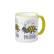 Adorable Bee Mine Valentine Tees and Gifts Coffee Mugs