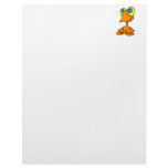 Adorable Big Eyed Alien Letterhead Design