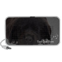 Adorable Black Lab Puppy Portable Speaker speakers