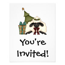 adorable christmas time sheep announcements
