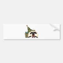 adorable christmas time sheep bumper stickers