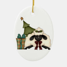adorable christmas time sheep christmas ornaments