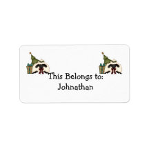 adorable christmas time sheep custom address label